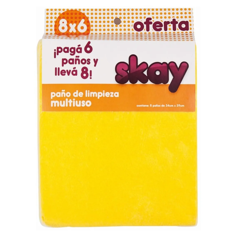 SKAY PAÑOS 8U MULTIUSO 34X39CM