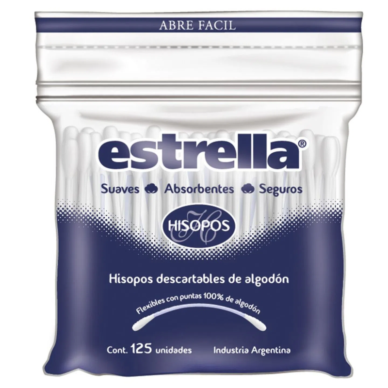 ESTRELLA HISOPOS 125U SUAVES