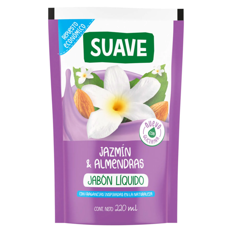 SUAVE JABON LIQUIDO 220ML JAZMIN