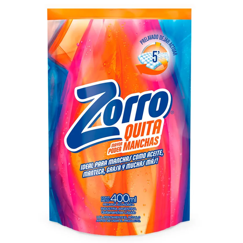 ZORRO QUITA MANCHAS 400CC SACHET