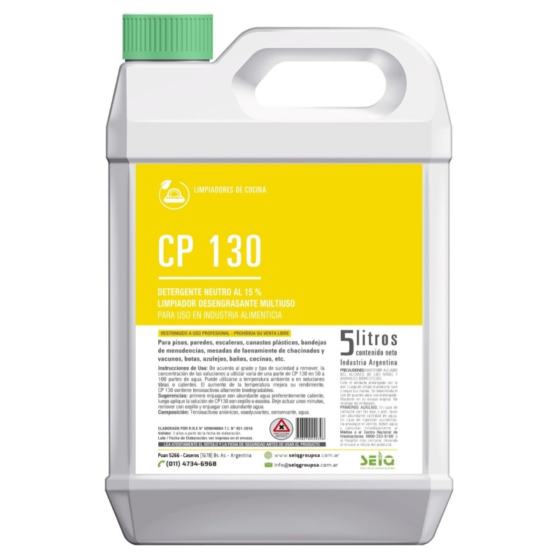 SEIQ DETERGENTE NEUTRO 15% CP130 5L