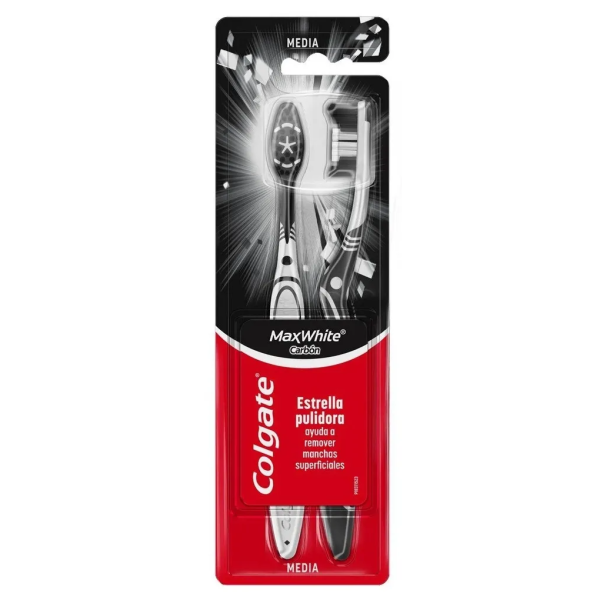 COLGATE CEPILLO MAX WHITE CARBON 2U